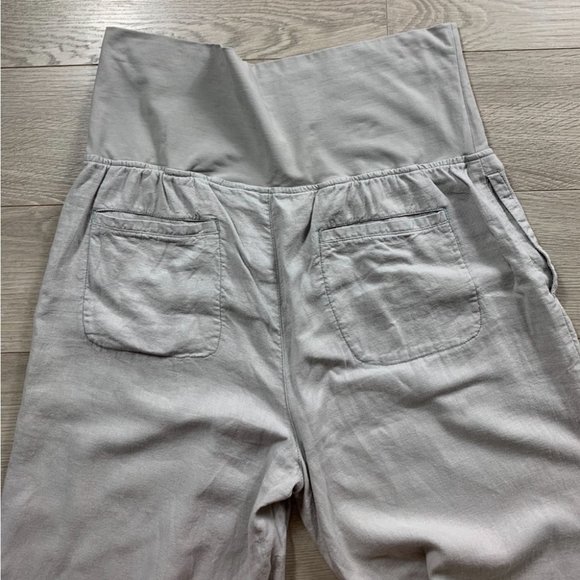 Anthropologie Hei Hei Grey Linen Wide Leg Pants - Picture 5 of 11